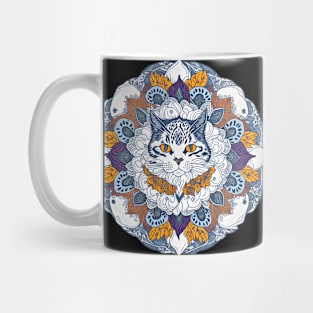 Rug pattern - Persian Antique Floral cat style Mug